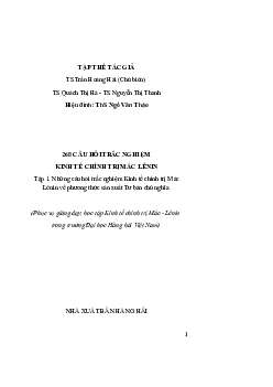 Tổng hợp câu khỏi trắc nghiệm Kinh tế chính trị