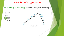 Giáo án điện tử Toán 8 Kết nối tri thức: Bài tập cuối chương 4