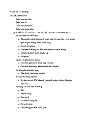 Chiến lược marketing - Marketing | Học viện Chính sách và Phát triển