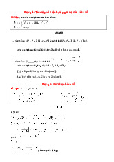 Bài tập và đáp án - Giải tích I (MI1110) | Trường Đại học Bách khoa Hà Nội