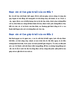 Viết đoạn văn về Con giáp là tuổi của em | Tập làm văn 4