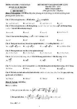 Đề thi thử Toán vào 10 lần 2 năm 2023 – 2024 phòng GD&ĐT Xuân Trường – Nam Định