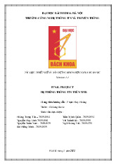 Tổng hợp báo cáo BTL môn Hệ thống thông tin web| Môn Hệ thống thông tin web| Trường Đại học Bách Khoa Hà Nội