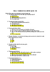 Bài Tập Ôn Thi và Câu Hỏi Thực Hành | Tài chính quốc tế | Trường Học Viện nông nghiệp Việt Nam