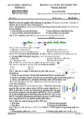 Đề thi khảo sát tốt nghiệp THPT 2025 môn Sinh học lần 2 Sở GD&ĐT Hải Phòng