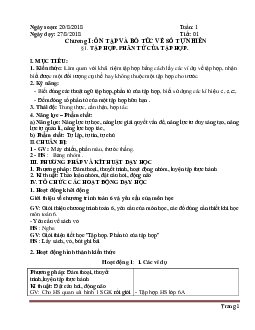 Giáo án số học Toán 6 học kỳ 1 phương pháp mới