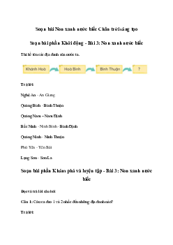 Soạn bài Non xanh nước biếc trang 99 | Tiếng việt 3 Chân trời sáng tạo