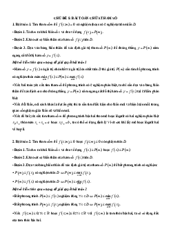 Phương trình và bất phương trình mũ – logarit chứa tham số
