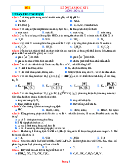 Đề thi học kì 1 Hóa 11 Kết Nối Tri Thức - Đề 2 (Có đáp án)