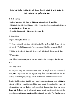 Soạn bài Nghe và nắm bắt nội dung chính đã trao đổi, thảo luận và trình bày lại nội dung đó - Chân trời sáng tạo