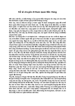 Văn mẫu 8 Kể lại một chuyến đi | Viết bài văn kể lại một chuyến đi tham quan một di tích lịch sử văn hóa Đền Hùng