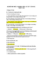 Bộ Đề Thi Trắc Nghiệm Môn Cơ Sở Văn Hóa VN - Chương I & II