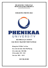 Giữ gìn sự trong sáng của tiếng Việt | Bài tiểu luận cuối kỳ học phần Nhập môn Việt ngữ học | Trường Đại học Phenikaa