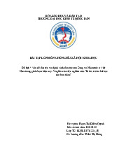 Vấn đề dân tộc và chính sách dân tộc của Đảng và Nhà nước ở Việt Nam trong giai đoạn hiện nay. Ý nghĩa của việc nghiên cứu. Từ đó, rút ra bài học cho bản thân | Bài tập nhóm môn Chủ nghĩa xã hội Neu