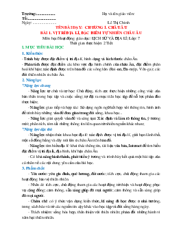 Giáo án Địa lí 7