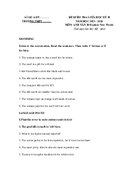 Giải đề thi giữa học kì 2 môn Tiếng Anh 10 năm 2023 - 2024 (Sách mới) | Friends Global đề 2