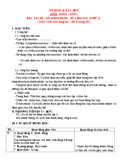 Giáo án Toán 2 | Bài Tia số sách Chân trời sáng tạo (cả năm) | Tuần 3 tiết 2