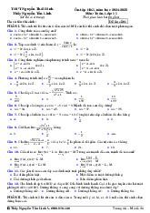 Đề ôn tập HK1 Toán 11 năm 2024 – 2025 trường THPT Nguyễn Thái Bình – TP HCM