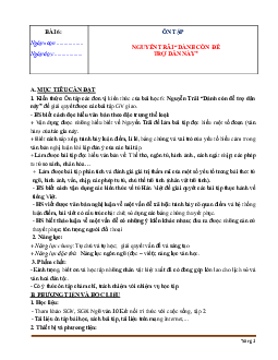 Giáo án dạy thêm Ngữ văn 10 sách Kết nối tri thức với cuộc sống | Đề 6