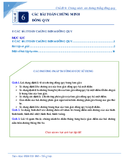 Bài toán chứng minh các đường thẳng đồng quy