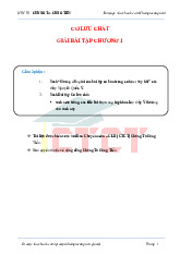 Tổng hợp bài tập chương 1: Cơ lưu chất | Trường Đại học Bách Khoa TP.HCM