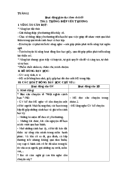 Giáo án Hoạt động trải nghiệm lớp 4 Tuần 12 | Kết nối tri thức