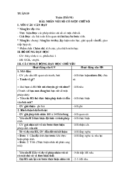 Giáo án Toán lớp 4 Tuần 19 | Kết nối tri thức