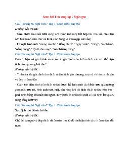 Soạn bài Thu sang ngắn gọn | Ngữ Văn 7 Chân Trời Sáng Tạo tập 1