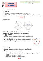 Phiếu Bài Tập Toán 9 Góc Ở Tâm Và Góc Nội Tiếp