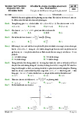 Đề học kì 1 Toán 12 năm 2025 – 2026 trường THPT Thủ Đức – TP HCM