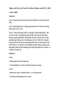 Đề thi vào 10 môn Ngữ văn năm 2023 - 2024 sở GD&ĐT Bình Thuận