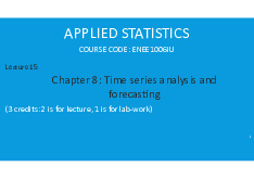 Lecture 15 Chapter 8: Time series analysis and forecasting | Trường Đại học Quốc tế, Đại học Quốc gia Thành phố Hồ Chí Minh