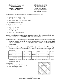 Đề học kỳ 1 Toán 6 năm 2022 – 2023 trường chuyên Trần Đại Nghĩa – TP HCM