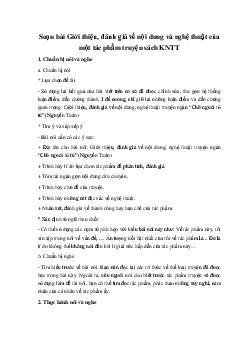 Soạn bài Giới thiệu, đánh giá về nội dung và nghệ thuật của một tác phẩm truyện sách KNTT