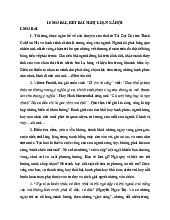 MỞ BÀI & KẾT BÀI NGHỊ LUẬN XÃ HỘI VÀ Ý NGHĨA CUỘC SỐNG