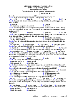 Đề thi thử THPT Quốc gia năm 2024 lần 1 môn Sinh học trường THPT Kiến Thụy Hải Phòng - Mã đề 103