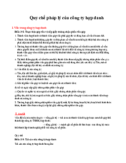 Tài liệu quy chế pháp lí của công ty hợp danh | Đại học nội vụ Hà Nội