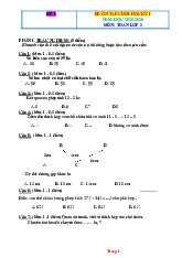 Bộ 10 Đề Kiểm Tra Học Kỳ 1 Toán 2 Năm Học 2025-2026 Có Đáp Án