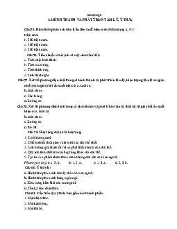 Câu hỏi trắc nghiệm Chương 3: Sự hình thành và phát triển tâm lý, ý thức - Tâm lý học | Trường Cao đẳng Kinh tế Công nghiệp Hà Nội