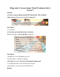 Giải Tiếng Anh 11 Workbook Unit 6 Lesson 3 | Smart World