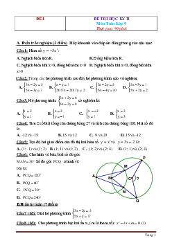 TOP 25 đề thi toán học kỳ II (có lời giải)