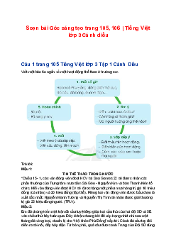 Soạn bài Góc sáng tạo trang 105, 106 | Tiếng Việt lớp 3 Cánh diều
