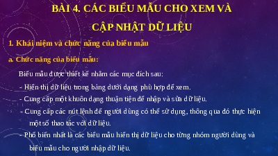 Bài 4 Chủ đề F | Bài giảng PowerPoint Tin học 11 Cánh diều