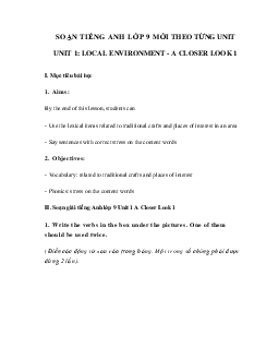 Tiếng Anh lớp 9 Unit 1 A Closer Look 1