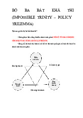 Bộ ba bất khả thi: tìm hiểu về Trilemma chính sách kinh tế | Tài chính quốc tế | Trường Học Viện nông nghiệp Việt Nam