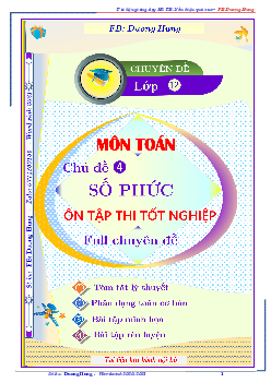 Chuyên đề số phức dành cho học sinh trung bình – yếu – Dương Minh Hùng Toán 12