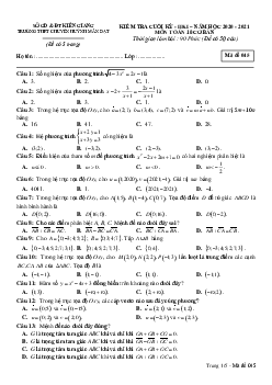 Đề thi HK1 Toán 10 cơ bản năm 2020 – 2021 trường chuyên Huỳnh Mẫn Đạt – Kiên Giang
