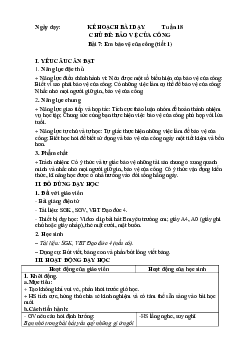 Giáo án Đạo Đức lớp 4 Tuần 18,19,20 | Chân trời sáng tạo