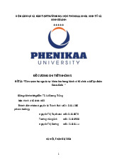 Tầm quan trọng của sự khéo léo trong hành vi tổ chức của Tập đoàn Coca-Cola | Bài tiểu luận học phần Hành vi tổ chức | Trường Đại học Phenikaa