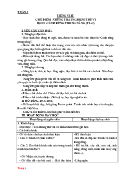 Giáo án Tiếng Việt 3 Kết nối tri thức tuần 2